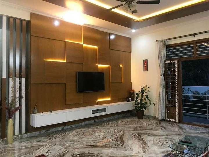 Interior finish – living room TV feature wall